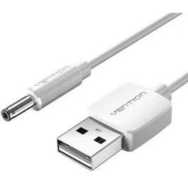 Vention Cable de Alimentación USB-A a DC 5.5mm Macho, 1.5m, Blanco